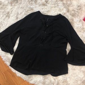 Black Chico’s Bell Sleeve Blouse